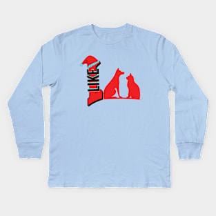 I like dogs and cats Kids Long Sleeve T-Shirt